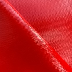 Ткань ПВХ 600 гр/м2 плотная (Ширина 1,5м), цвет Красный (на отрез) в Волгодонске