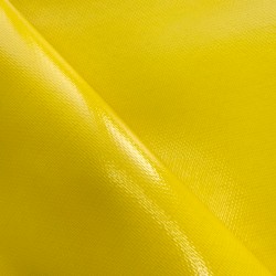 Ткань ПВХ 600 гр/м2 плотная (Ширина 1,5м), цвет Жёлтый (на отрез) в Волгодонске