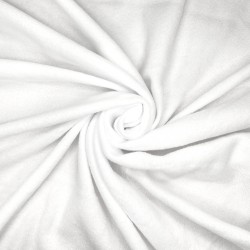 Ткань Флис Односторонний 130 гр/м2, цвет Белый (на отрез)  в Волгодонске