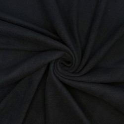 Ткань Флис Односторонний 130 гр/м2 (Ширина 150см), цвет Черный (на отрез) в Волгодонске