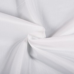 Ткань подкладочная Таффета 190Т (Ширина 150см), цвет Белый (на отрез) в Волгодонске
