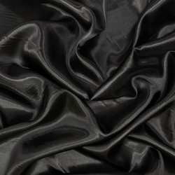 Ткань Атлас-сатин, цвет Черный (на отрез)  в Волгодонске