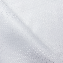 Ткань Oxford 300D PU Рип-Стоп СОТЫ, цвет Белый (на отрез) в Волгодонске