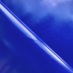 Ткань ПВХ 450 гр/м2 (Ширина 1,6м), цвет Синий (на отрез) в Волгодонске