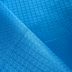 Ткань Oxford 300D PU Рип-Стоп СОТЫ, цвет Голубой (на отрез) в Волгодонске
