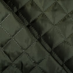 Стеганая подкладочная ткань с синтепоном (100гр/м2) (Ширина 150см), цвет Хаки (на отрез) в Волгодонске